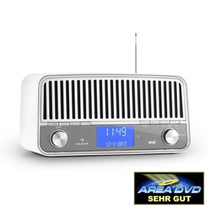 Auna Nizza Retro rádio DAB+ Bluetooth FM AUX 2.1 Subwoofer biela