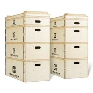 Capital Sports Indefea, sada jerk boxov, drevené boxy, 2 x 5 debien, výška 120 cm