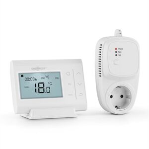 OneConcept STF-65, bezdrôtový termostat, elektrická zásuvka, dotykový, biely