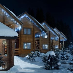 Blumfeldt Icicle-480-WW LED vianočné osvetlenie, cencúle, 24m, 480 LED svetielok, studená biela farba