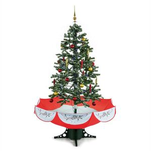 OneConcept Everwhite, 180 cm, červená, vianočný stromček so simuláciou sneženia, LED, hudba