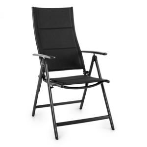 Blumfeldt Stylo Royal Black, záhradná stolička, skladacia, hliník, čierna