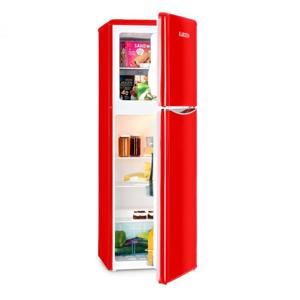 Klarstein Monroe XL Red kombinovaná chladnička s mrazničkou, 97/39 l, F, retrolook, červená farba