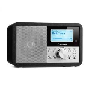 Auna Worldwide Mini, internetové rádio, WLAN, sieťový prehrávač, USB, MP3, AUX, FM tuner, čierna farba