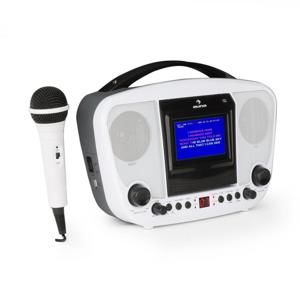 Auna KaraBanga, karaoke systém, mikrofón, TFT farebný displej, 4,3&#039;&#039;, bluetooth, biely