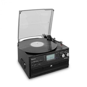 Auna Oakland, retro-stereo systém, FM, funkcia BT, vinyl, CD, kazetový prehrávač, MP3