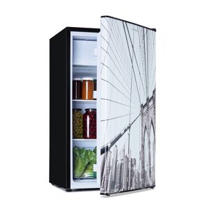 Klarstein CoolArt 79L, kombinovaná chladnička s mrazničkou, EEK E, mraziaci priestor 9 l, dizajnové dvere