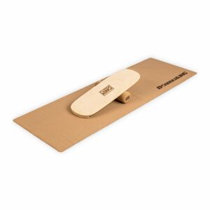 BoarderKING Indoorboard Flow, balančná doska, podložka, valec, drevo/korok