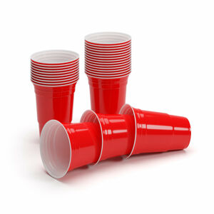 BeerCup Nadal Classics, červené párty poháre, 16 oz, 473ml, poháre na nápoje, znovu použiteľné, robustné