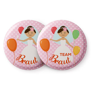 Spielehelden Balloons Buttons 16 na dievčenskú rozlúčku so slobodou 16 odznakov 5,6 cm extra veľké Darček na dievčenskú rozlúčku zo slobodou