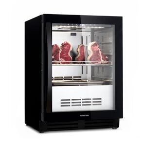 Klarstein Steakhouse Pro 98 Onyx, chladnička na zrenie mäsa, 1 zóna, 98 litrov, 1-25°C, dotykový displej, panoramatické okno