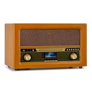Auna Belle Epoque 1906 DAB, retro stereo systém, rádio, DAB rádio, UKW rádio, prehrávanie MP3, BT
