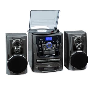 Auna Franklin DAB+, stereo systém, gramofón, prehrávač na 3 CD, BT, prehrávač na kazety, AUX, USB port