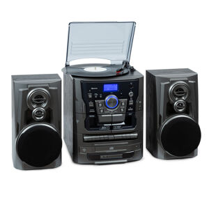 Auna 388 Franklin DAB+, stereo systém, gramofón, prehrávač na 3 CD, BT, prehrávač na kazety, AUX, USB port