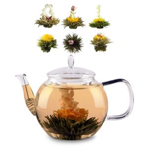 Feelino Bedida, čajník, 1300 ml, vrátane 6 čajových ruží, mix