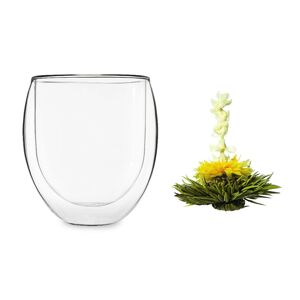 Feelino Pohár, Ice, s čajovým kvetom, 320 ml, dvojstenné borosilikátové sklo