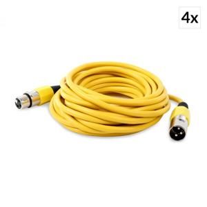 FrontStage 4x XLR kábel samec k samici, žltý, 6m