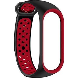 Eternico Sporty na Xiaomi Mi band 5/6/7 solid black and red