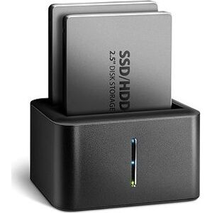 AXAGON ADSA-D25, dual 2.5" HDD/SSD CLONE MINI dock, SuperSpeed USB 5 Gbps