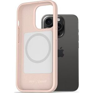 AlzaGuard Magsafe Silicone Case na iPhone 15 Pro ružový