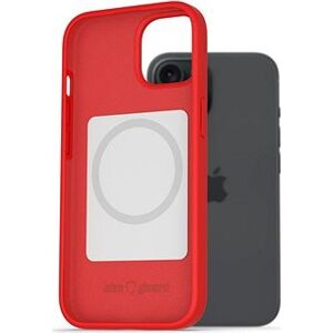 AlzaGuard Magsafe Silicone Case na iPhone 15 červený