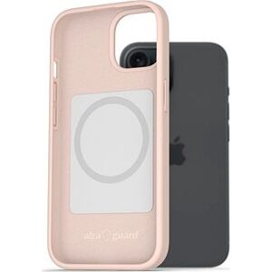 AlzaGuard Magsafe Silicone Case na iPhone 15 Plus ružový