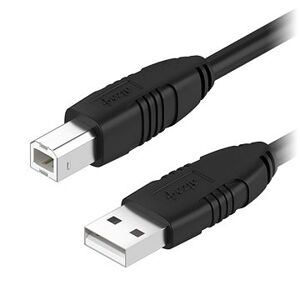 AlzaPower LinkCore USB-A to USB-B 3m čierny