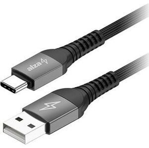AlzaPower AluCore Ultra Durable USB-A to USB-C 2.0 PD100W 1m tmavo sivý