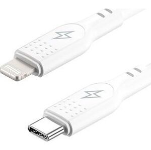 AlzaPower SilkCore USB-C to Lightning MFi, 1 m biely