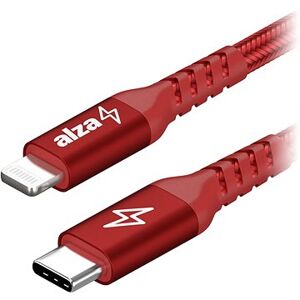 AlzaPower Alucore USB-C to Lightning MFi 1 m červený
