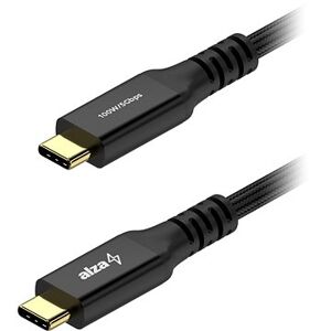 AlzaPower AluCore USB-C/USB-C 3.2 Gen 1, 5 A, 100 W, 0,5 m čierny