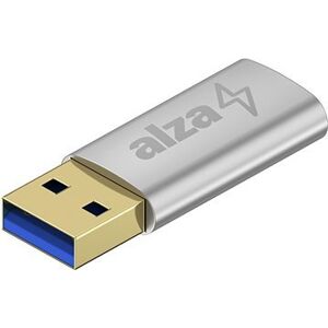 AlzaPower USB-A (M) na USB-C 3.2 (F) strieborná