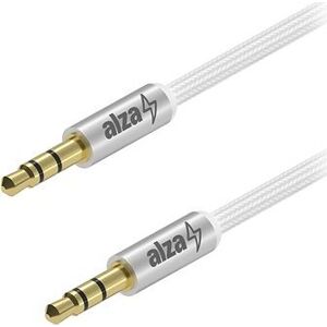 AlzaPower Alucore Audio 3,5 mm Jack (M) to 3,5 mm Jack (M) 1 m strieborný