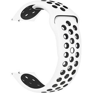 Eternico Sporty Universal Quick Release 22 mm Solid Black and White