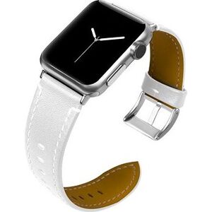 BStrap Leather Italy na Apple Watch 38 mm/40 mm/41 mm, White