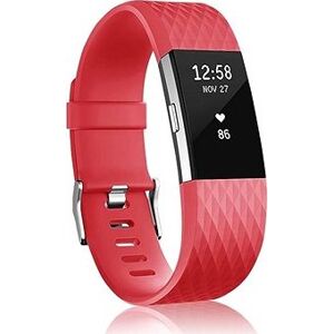 BStrap Silicone Diamond pro Fitbit Charge 2 red, velikost S