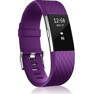 BStrap Silicone Diamond pro Fitbit Charge 2 purple, velikost L