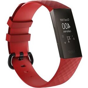 BStrap Silicone Diamond pro Fitbit Charge 3 / 4 red, velikost S