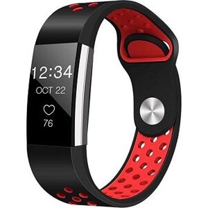 BStrap Silicone Sport pro Fitbit Charge 2 black, red, velikost S