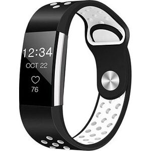 BStrap Silicone Sport pro Fitbit Charge 2 black, white, velikost S