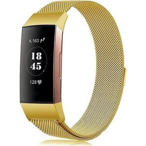 BStrap Milanese pro Fitbit Charge 3 / 4 gold, velikost S