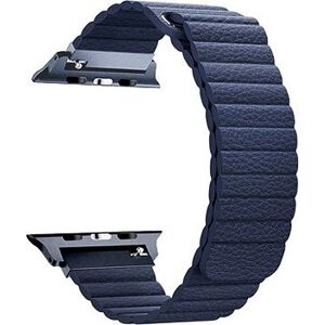 BStrap Leather Loop pro Apple Watch 42mm / 44mm / 45mm, Dark Blue