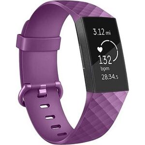 BStrap Silicone Diamond pro Fitbit Charge 3 / 4 purple, velikost S