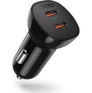 Choetech dual C-ports PD40W car charger black with color box package
