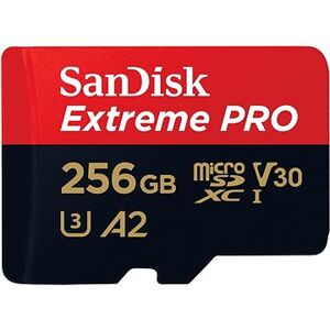 SanDisk microSDXC 256GB Extreme PRO + Rescue PRO Deluxe + SD adaptér
