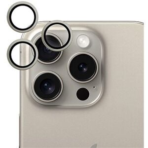 Epico hliníkové ochranné sklo na šošovky fotoaparátu pre iPhone 15 Pro/15 Pro Max – prírodný titán