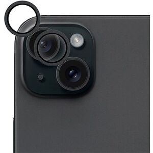 Epico hliníkové ochranné sklo na šošovky fotoaparátu pre iPhone 15/15 Plus – čierne