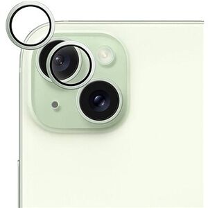 Epico hliníkové ochranné sklo na šošovky fotoaparátu pre iPhone 15/15 Plus – zelené
