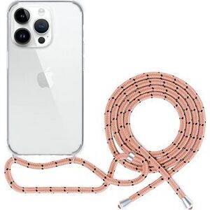 Epico transparentný kryt so šnúrkou na iPhone 14 Pro – ružový