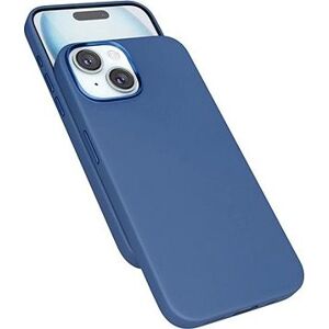Epico Mag+ kožený kryt iPhone 15 – modrý